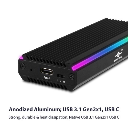 Vantec NexStar SX M.2 NVMe (PCI-e) to USB-C Enclosure – HDD Accessory (photo 2)