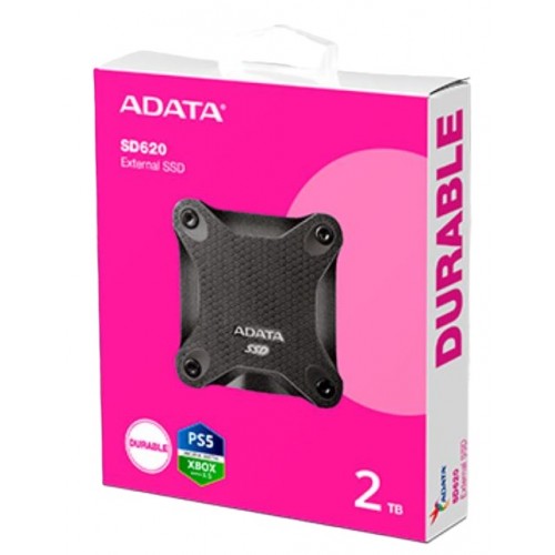 Adata External SSD SD620 2TB, Durable Black