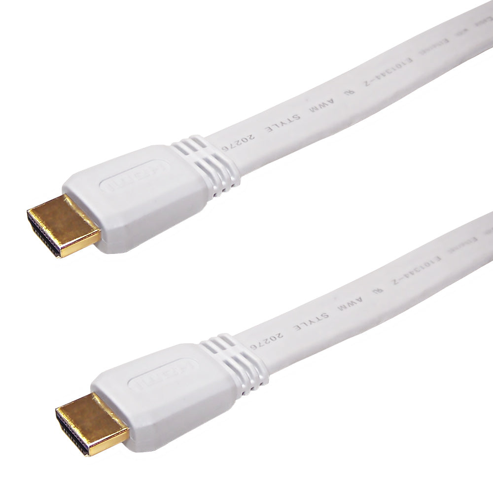 Flat HDMI High Speed with Ethernet 4K@60Hz Cable FT4 - White – Generic – HDMI Cable