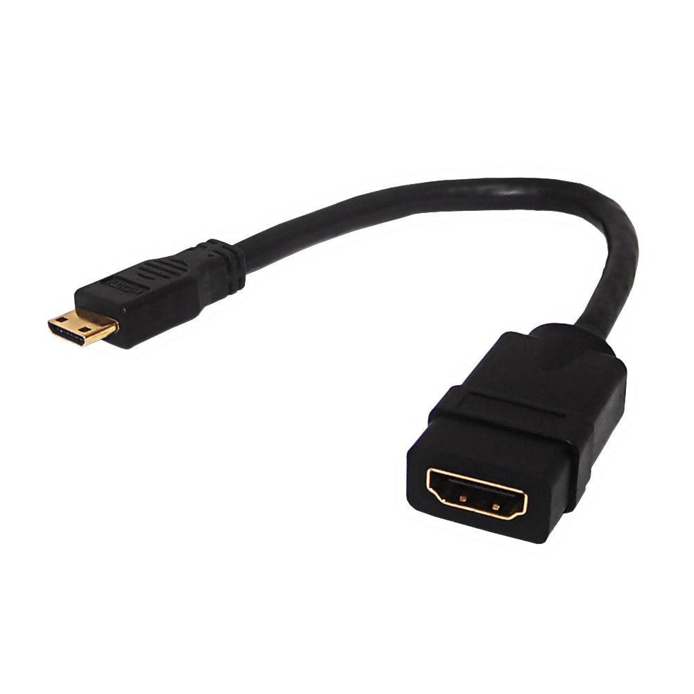 8 inch HDMI Female to Mini-HDMI Male High Speed with Ethernet Cable - CL2/FT4 28AWG – Generic – HDMI Cable