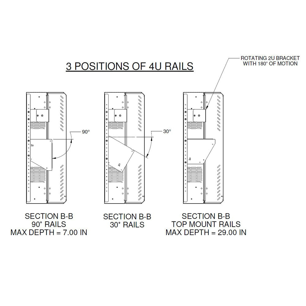Hammond 4U Vertical Wall Mount Cabinet - Low Profile, 31 inch Height – Generic – Wall Mount Cabinets (photo 5)