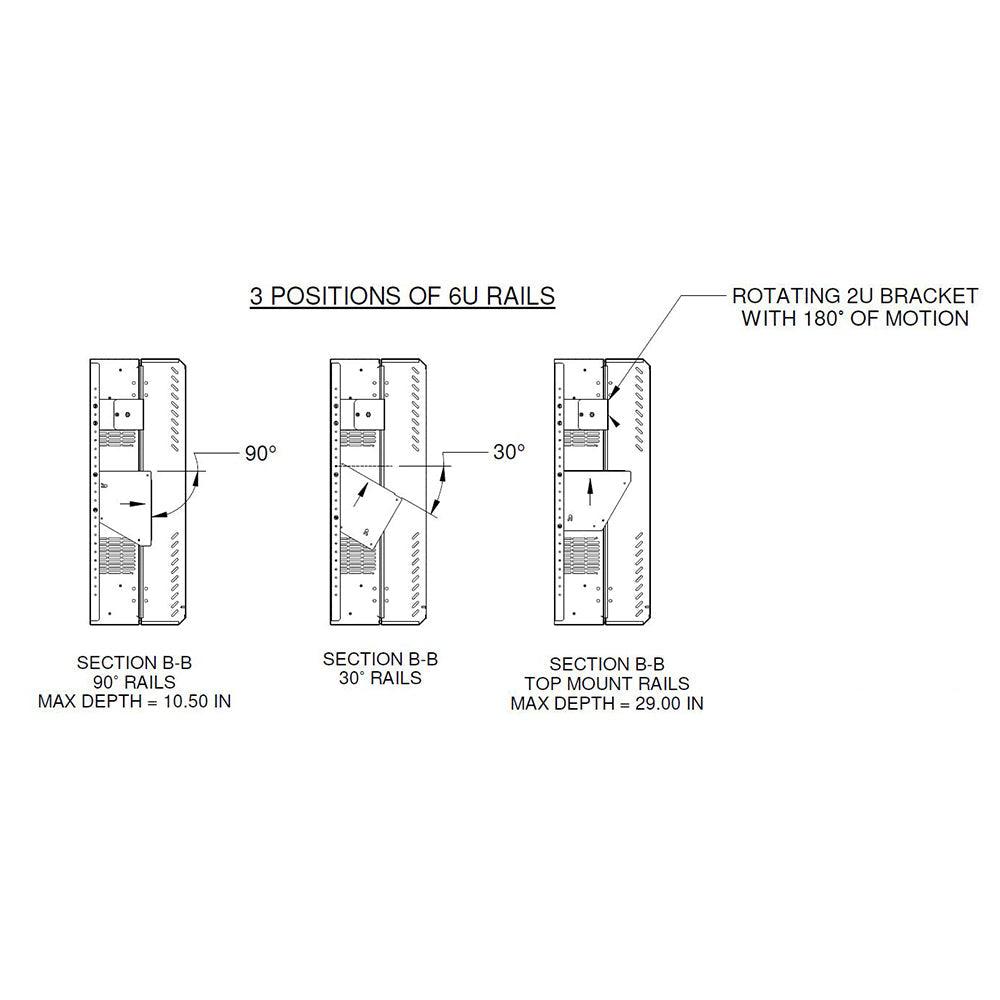 Hammond 6U Vertical Wall Mount Cabinet - Low Profile, 31 inch Height – Generic – Wall Mount Cabinets (photo 4)