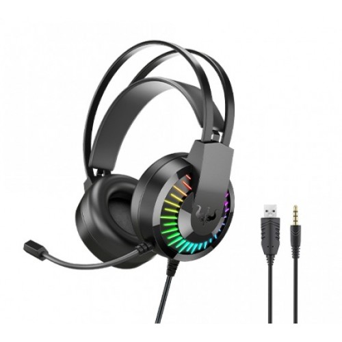 Ovleng GT68 USB+3.5" Gaming Headphone with Microphone – Headset & Mic