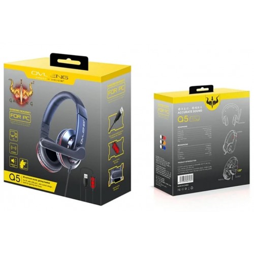OVLENG Q5 USB Headphones with Mic – Headset & Mic (photo 2)