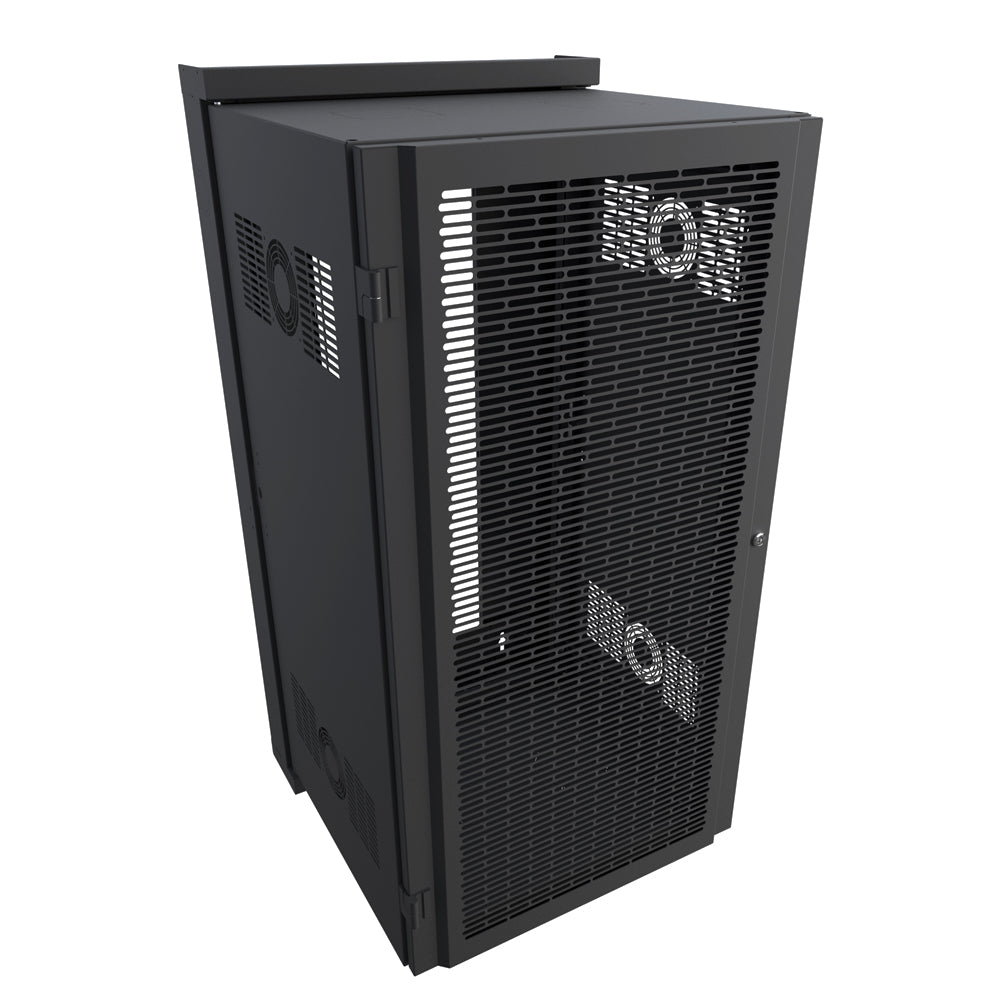 Hammond 24U Heavy Duty Wall Mount Swing-Out Cabinet 23.5 inch Usable Depth, Vented Door – Generic