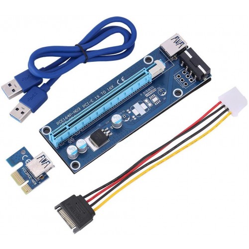 USB3.0 PCI-E Express 1x to 16x Extender Riser Card Adapter – Generic – PCI Card