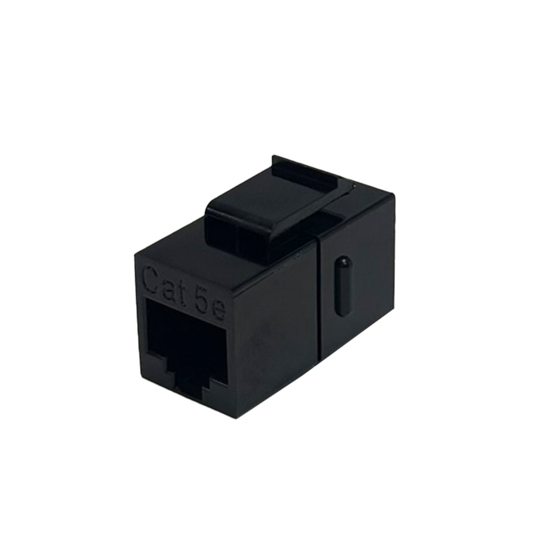 CAT5E RJ45 Female to Female Keystone Jack - Black – Generic – Wall Plate Inserts & Jacks