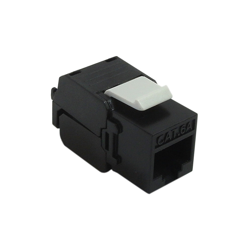RJ45 Cat6a Slim Profile 180 Degree Jack, 110 Punch-Down Style or Tool-Less – Generic