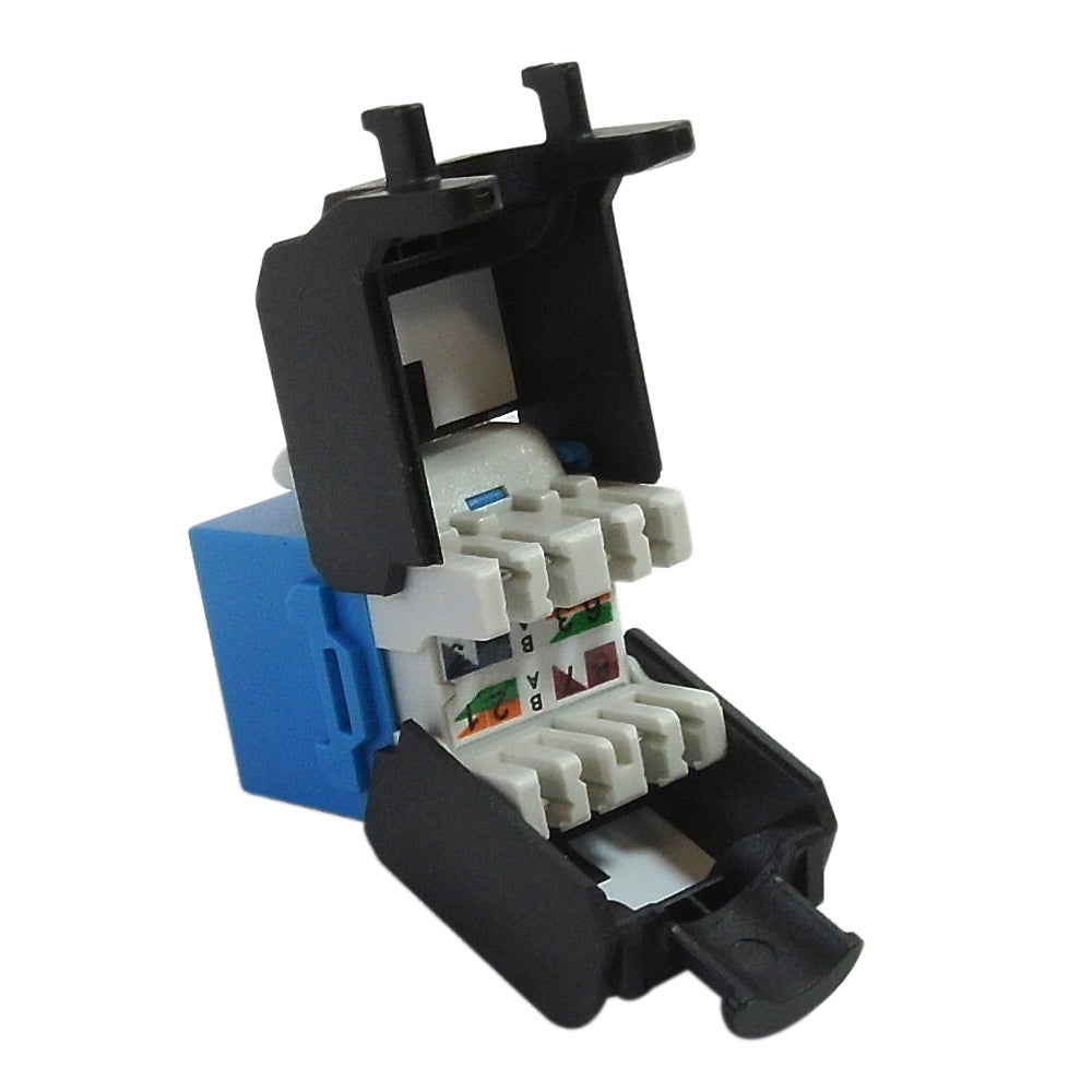 RJ45 Cat6a Slim Profile 180 Degree Jack, 110 Punch-Down Style or Tool-Less – Generic – Wall Plate Inserts & Jacks (photo 6)