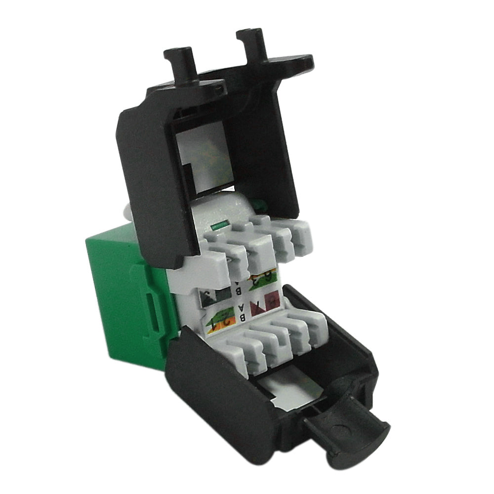 RJ45 Cat6a Slim Profile 180 Degree Jack, 110 Punch-Down Style or Tool-Less – Generic – Wall Plate Inserts & Jacks (photo 13)