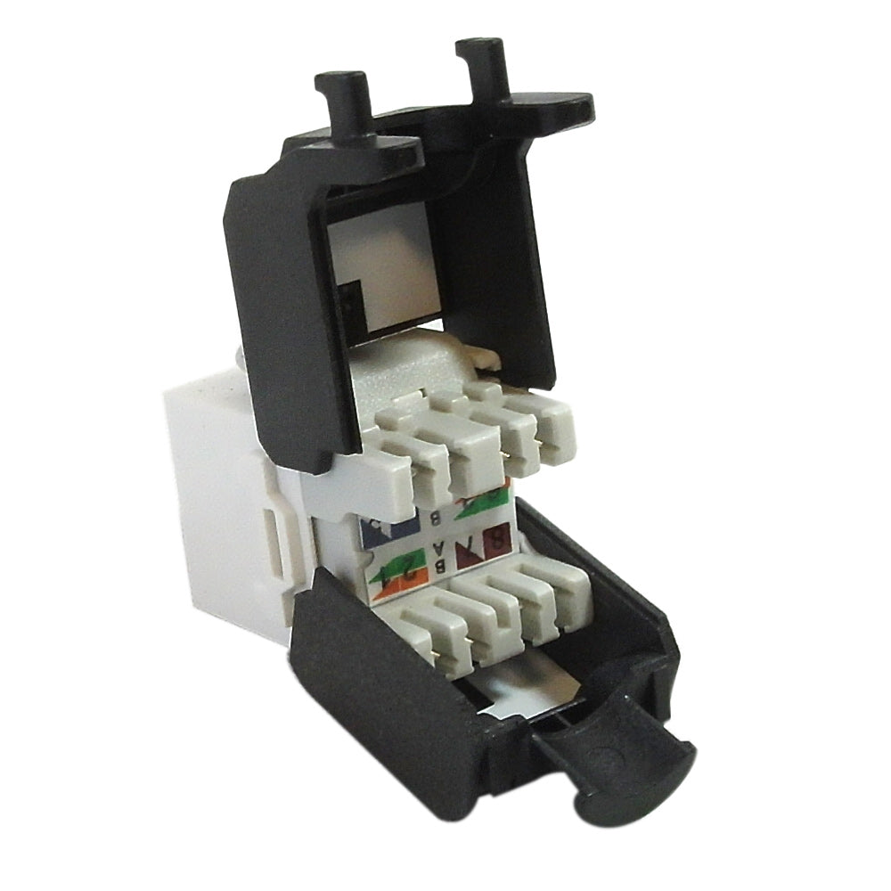 RJ45 Cat6a Slim Profile 180 Degree Jack, 110 Punch-Down Style or Tool-Less – Generic – Wall Plate Inserts & Jacks (photo 10)