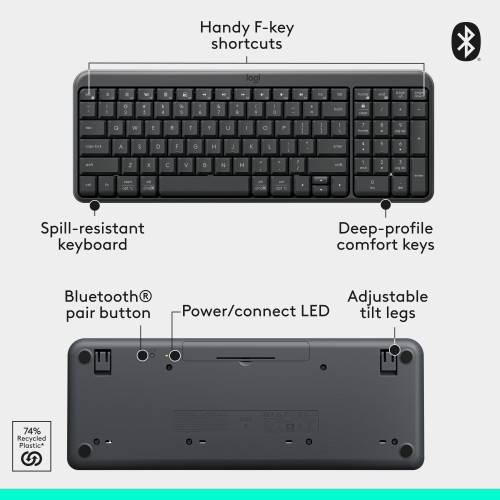 Logitech MK250 Compact Bluetooth Wireless Mouse & Keyboard Combo - Graphite/Black – Wireless Combo (photo 2)