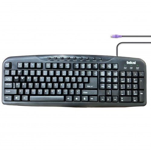 PS2 Keyboard, Black – Generic