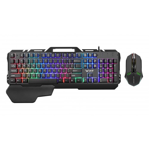 BT390 Backlit USB Gaming Keyboard and Mouse Combo, New – Ice Armor