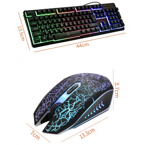 K13 Backlit USB Gaming Keyboard and Mouse Combo, New – Generic – Wired Combo (photo 2)