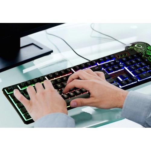 K13 Backlit USB Gaming Keyboard and Mouse Combo, New – Generic – Wired Combo (photo 3)