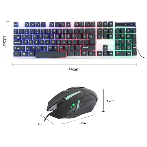 K158 Backlit USB Gaming Keyboard and Mouse Combo, New – Generic – Wired Combo (photo 3)