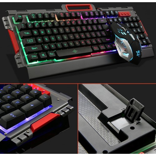 K33 Backlit USB Gaming Keyboard and Mouse Combo, New – Generic – Wired Combo (photo 4)