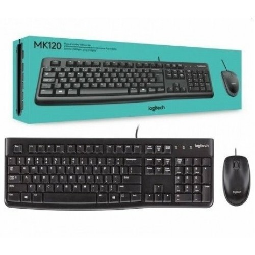 Logitech MK120 USB Keyboard and Mouse Combo, New – Wired Combo