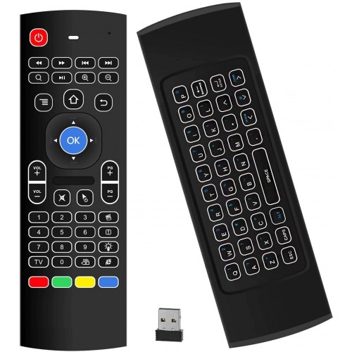 MX3-backlit 2.4G 3D Air Mouse Remote & Wireless Keyboard – Generic