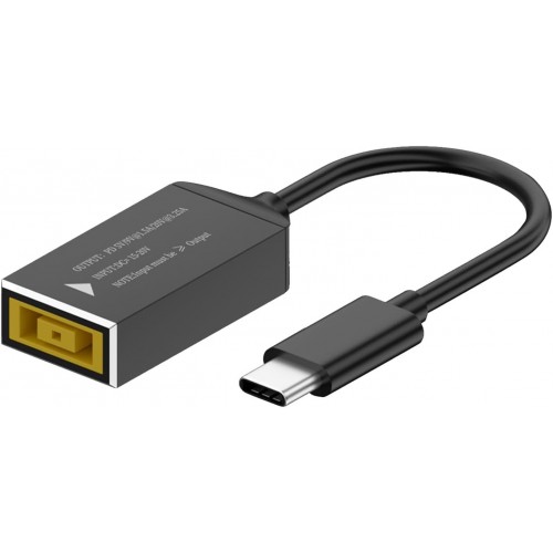 Rectangle Female to Type-C Male Power Connector Converter for Lenovo – Laptop AC Adapter