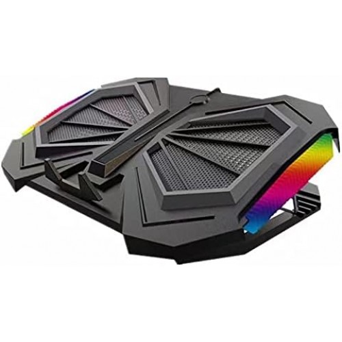 017 RGB Laptop Cooler Pad, 41*27*3CM, Up to 17" – Generic – Accessory