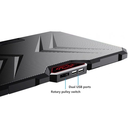 019 RGB Laptop Cooler Pad, 41*27*3CM, Up to 17" – Generic – Accessory (photo 2)