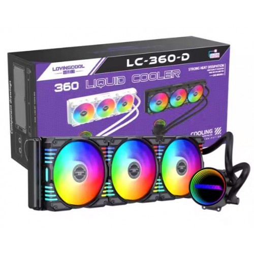 LC-B360-D 360mm ARGB Liquid Cooler (Black) – LovingCool – CPU Fan (photo 2)