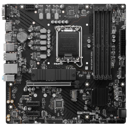 (LGA1700) MSI PRO B760M-P 4*DDR4 LGA1700 Intel B760 mATX Motherboard New (photo 2)