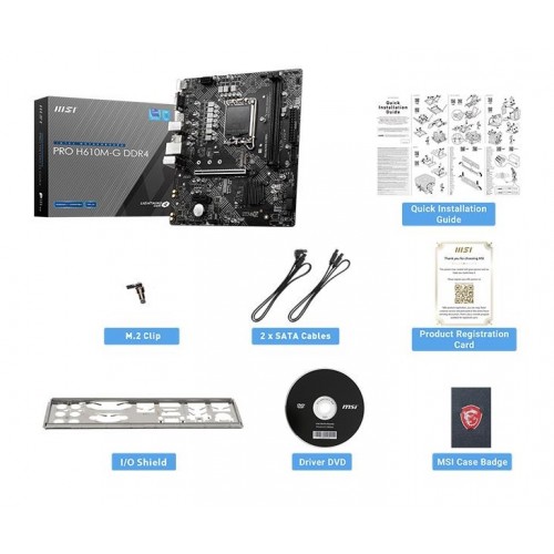 (LGA1700) MSI PRO H610M-G (No WiFi) DDR4 LGA1700 MicroATX Mainboard – Motherboard (photo 3)
