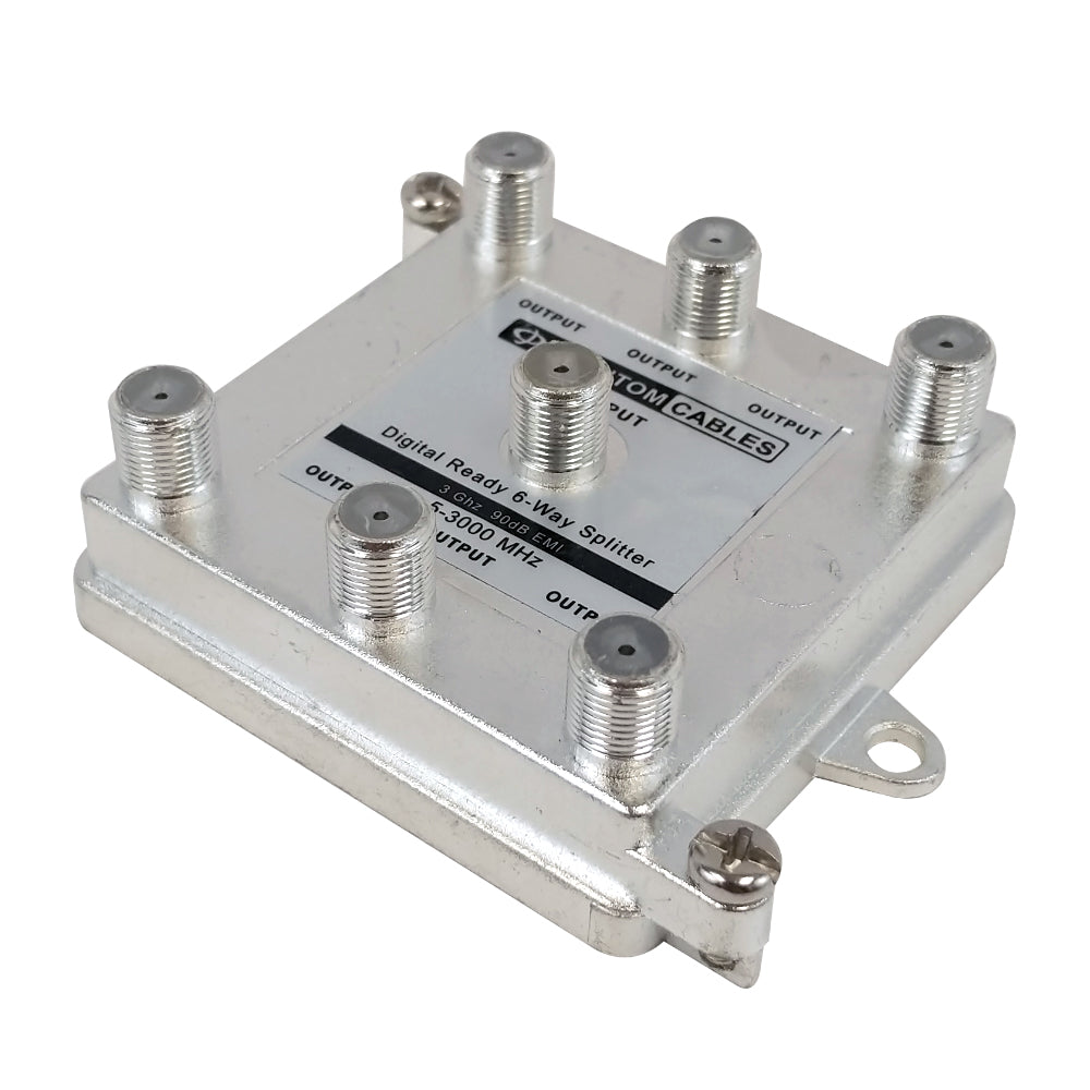 3GHz 90dB Digital Splitters 6-Way – Generic – Video Boxes