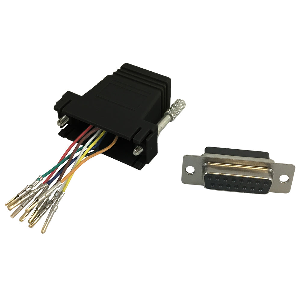 RJ45 Female to DB15 Female Modular Adapter - Black – Generic – RJ45 Adapters & Couplers