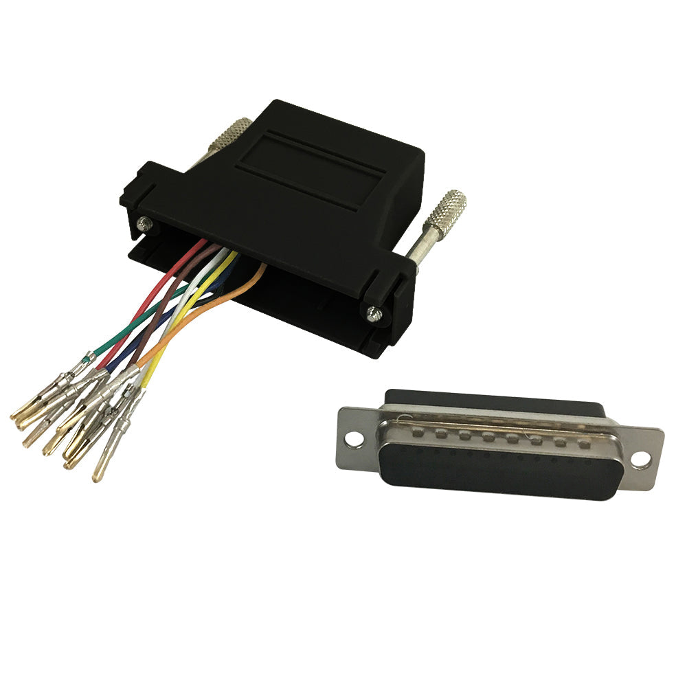 RJ45 Female to DB25 Male Modular Adapter - Black – Generic – RJ45 Adapters & Couplers