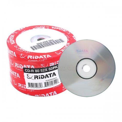 Ridata 52X CD-R, 50/pack OPP – Media (CD/DVD)