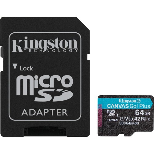 Kingston MicroSD Card 64GB 200 MB/s Canvas Go!Plus C10/UHS-I (U3) V30 – Micro SD Card (photo 2)