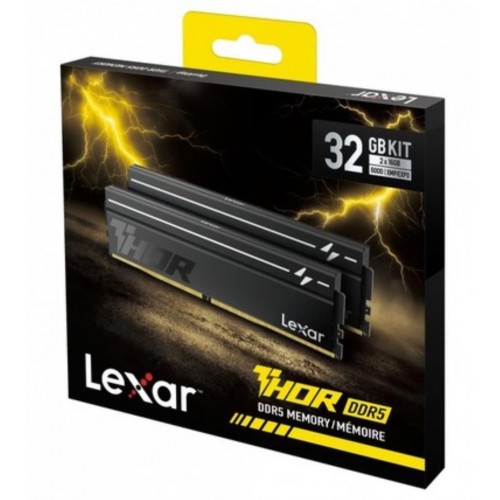 Lexar THOR G2 DDR5 32GB-KIT(16GBx2) 6000MHz CL38 (Black) UDIMM, New – DDR5 Desktop