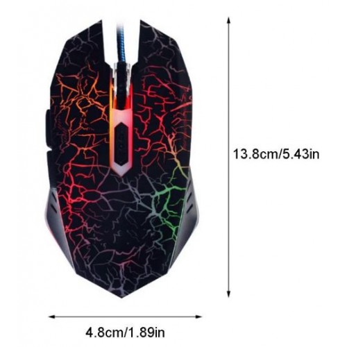 Crack Pattern USB Gaming Mouse – Generic – Wired Mouse (photo 2)