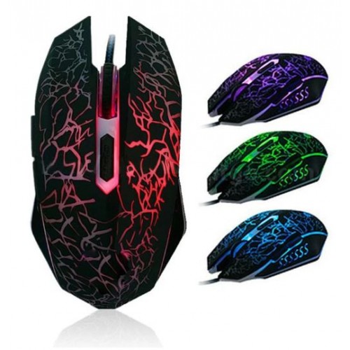 Crack Pattern USB Gaming Mouse – Generic – Wired Mouse (photo 3)