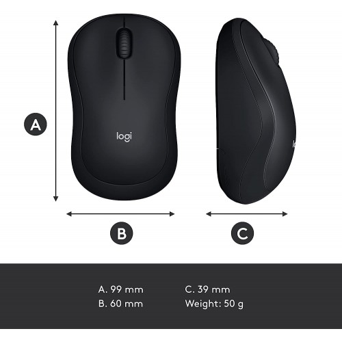 Logitech M185 Wireless Mouse - Black, New (photo 2)