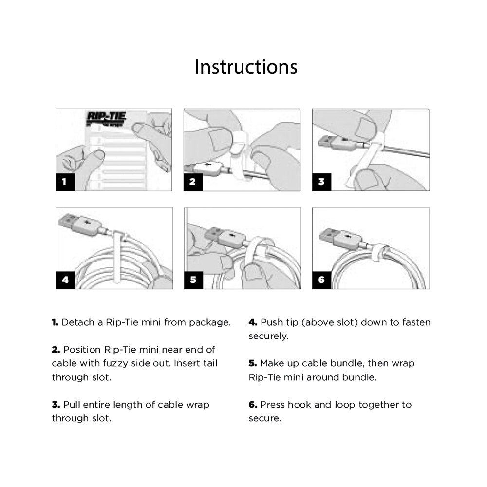 3.5 inch by 1/4 inch Rip-Tie Mini Strap – Generic – Hook-and-Loop Wraps & Fasteners (photo 2)