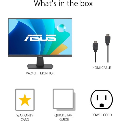 ASUS VA24EHF 24" 1080P IPS FHD 100Hz Frameless Gaming Monitor – New Monitor (photo 2)
