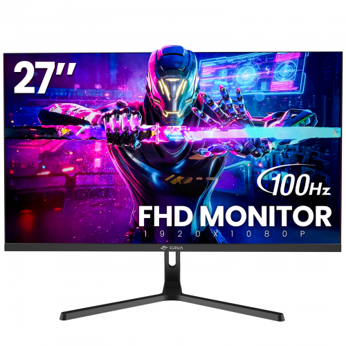 CRUA CR270BM 27" FHD 100Hz Monitor, Flat – New Monitor