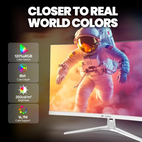 CRUA CR270C-C 27" FHD 200Hz Monitor, Curved – New Monitor (photo 2)