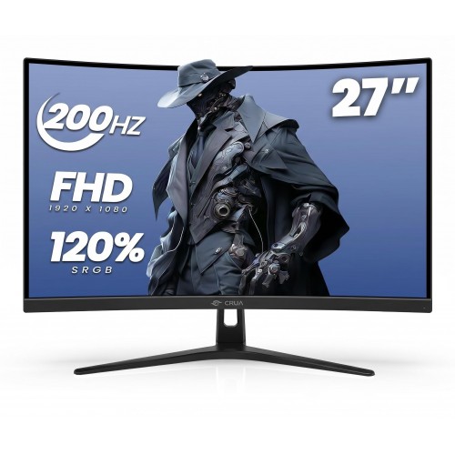 CRUA CR270C-C 27" FHD 200Hz Monitor, Curved – New Monitor