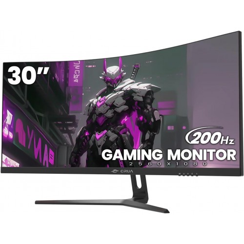 CRUA CR300HD 30" WFHD 200Hz Monitor, Curved – New Monitor