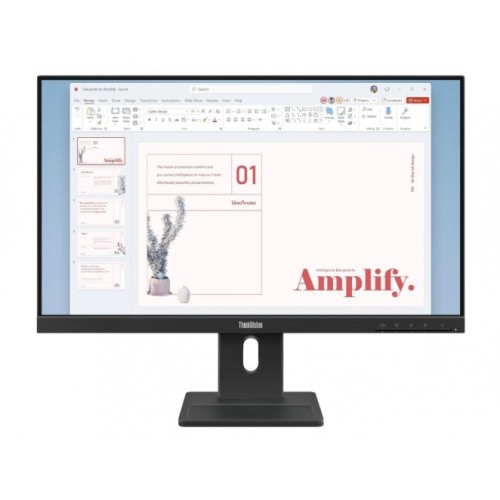 Lenovo ThinkVision E24-40 24" IPS Monitor, HDMI/VGA/DP/SPK/Height, 64BAMAT1UZ – New Monitor