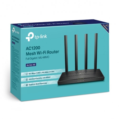 TP-Link Archer A6 AC1200 Wireless MU-MIMO Gigabit Router – Routers