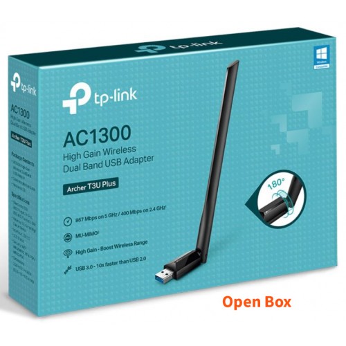 (Open Box) TP-Link Archer T3U Plus AC1300 High Gain Dual-Band Wireless Adapter with Antenna – Open Box – Networking Refurbished (photo 2)