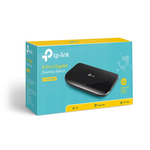 TP-Link TL-SG1008D 10/100/1000Mbps Unmanaged 8-Port Gigabit Desktop Switch – Switches