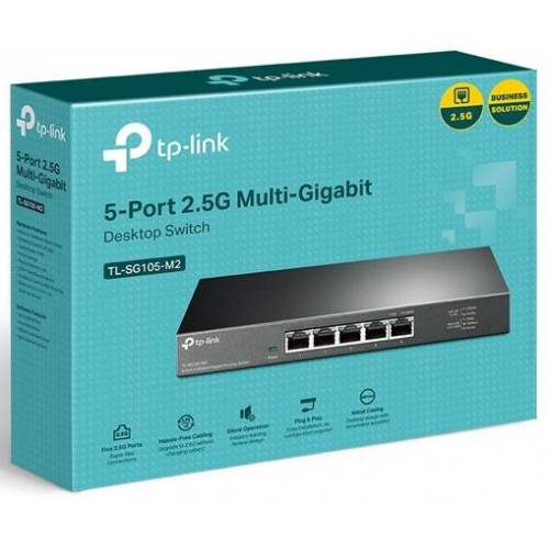TP-Link Switch TL-SG105-M2 5-Port 2.5G Multi-Gigabit Desktop Switch Retail – Switches